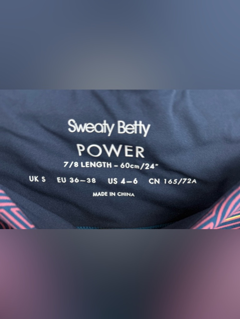Sweaty Betty Power 7/8 Leggings US 4-6 High Waist Print NWT - Picture 6 of 8